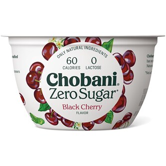 Chobani Zero Sugar Greek Yogurt, Black Cherry