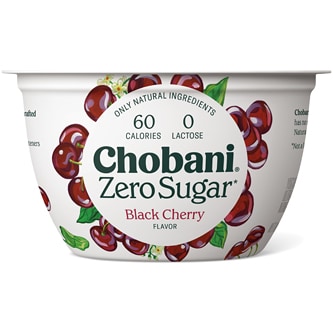 Chobani Zero Sugar Greek Yogurt, Black Cherry