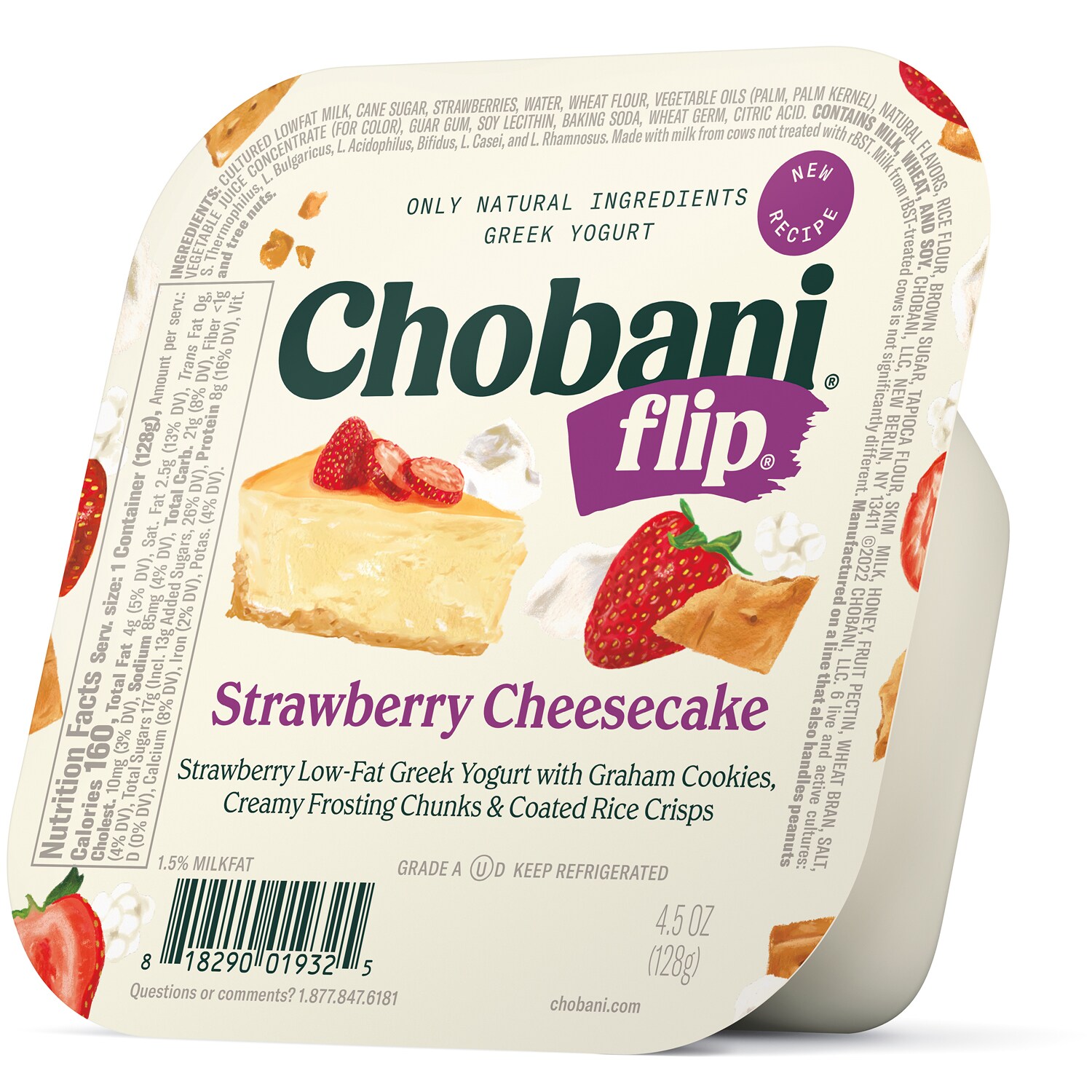 Chobani Flip Low-Fat Greek Yogurt, Strawberry Cheesecake
