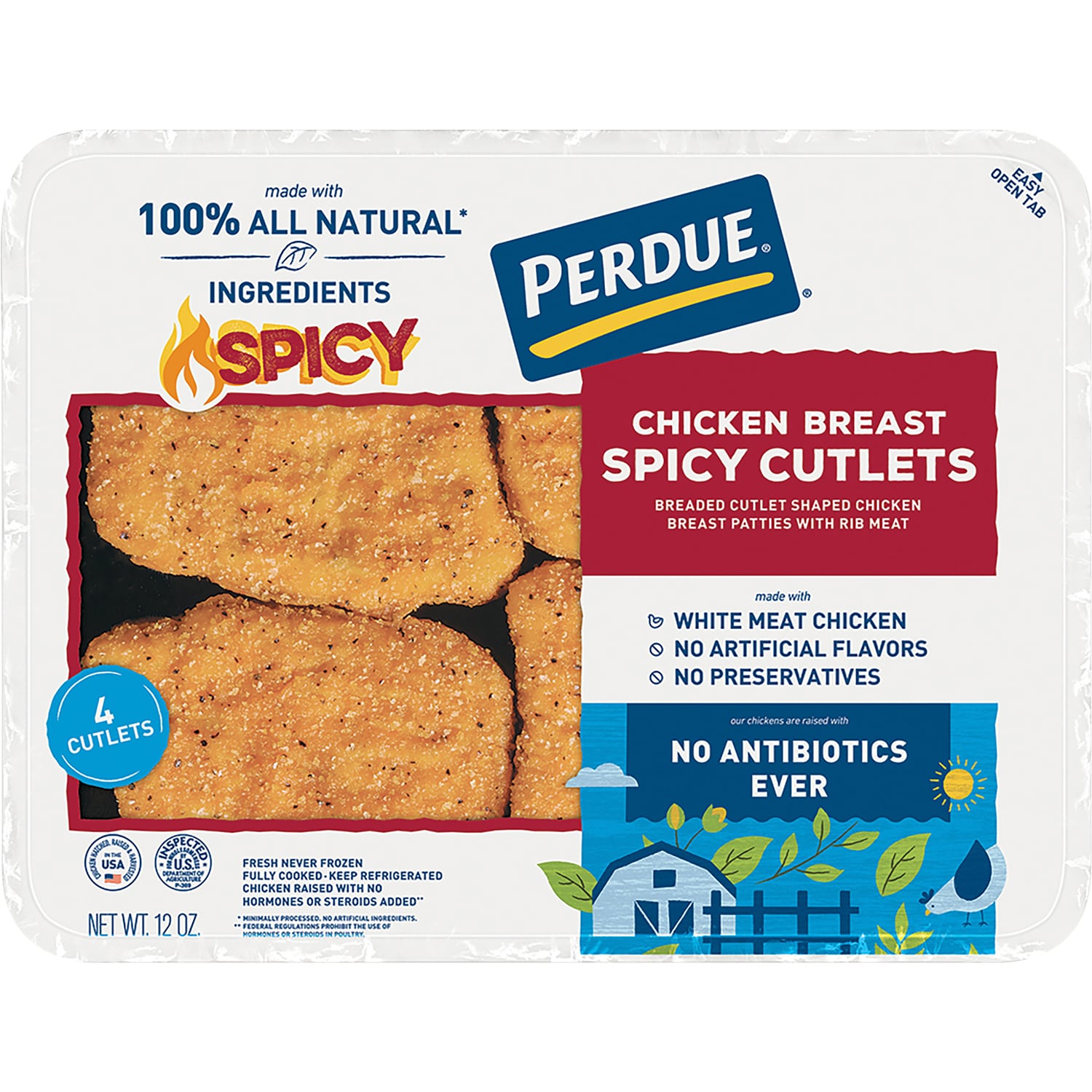 Perdue Chicken Breast Spicy Cutlets