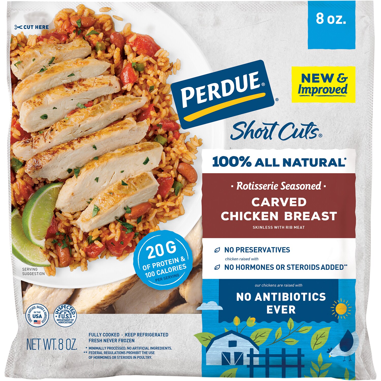 Perdue Short Cuts Carved Chicken Breast, Rotisserie Seasoned