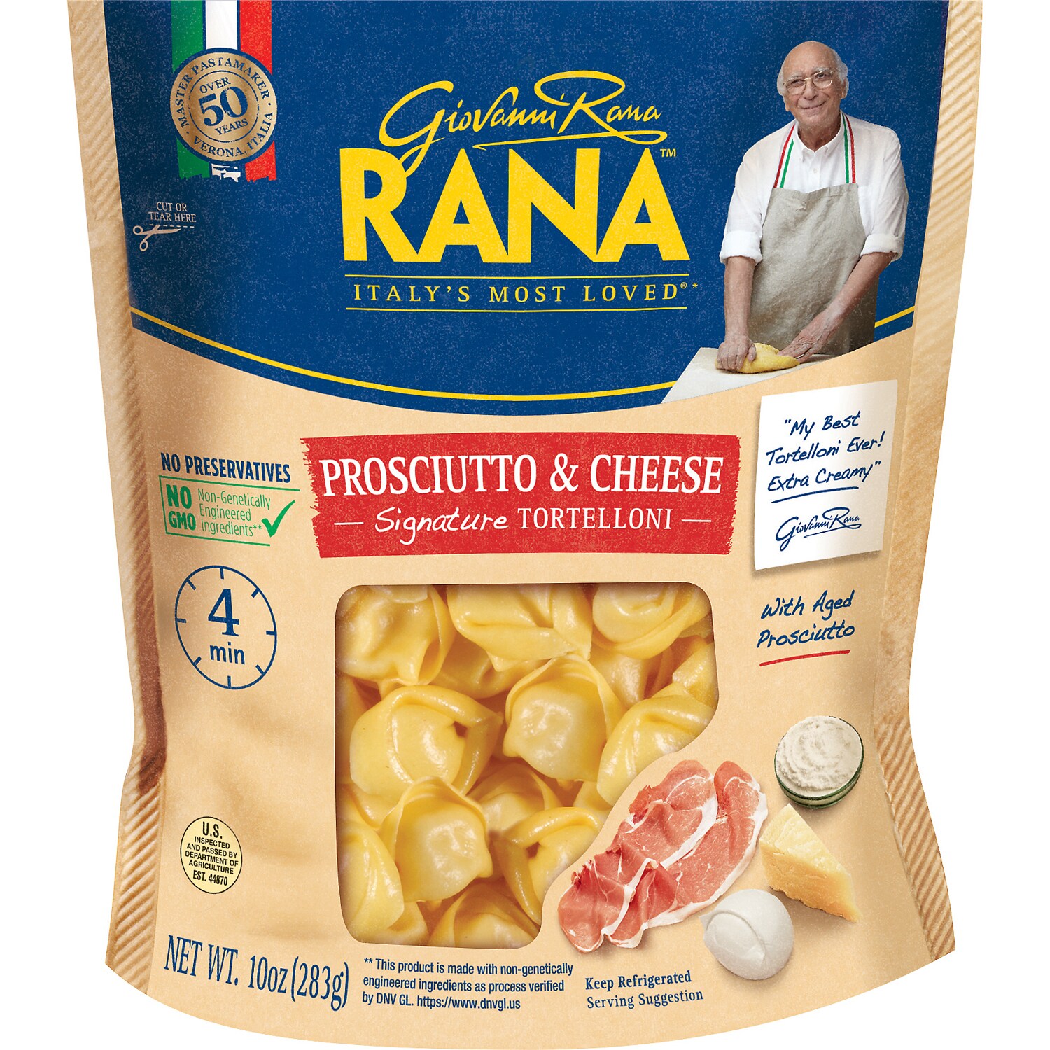 Giovanni Rana All-Natural Tortelloni, Prosciutto & Cheese