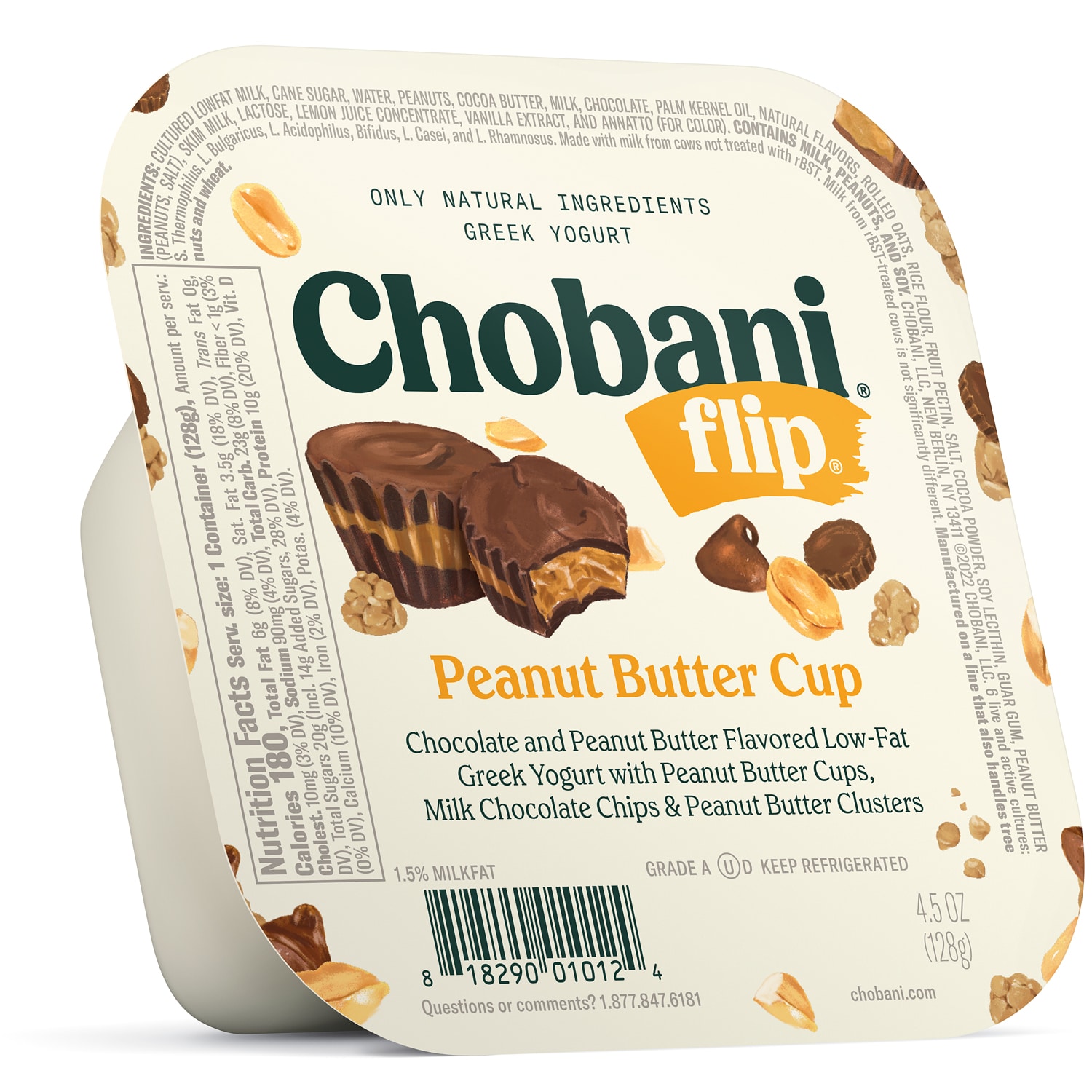 Chobani Flip Low-Fat Greek Yogurt, Peanut Butter Cup