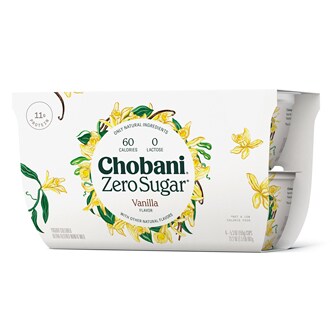 Chobani Zero Sugar Greek Yogurt, Vanilla