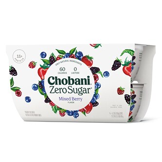 Chobani Zero Sugar Greek Yogurt, Mixed Berry