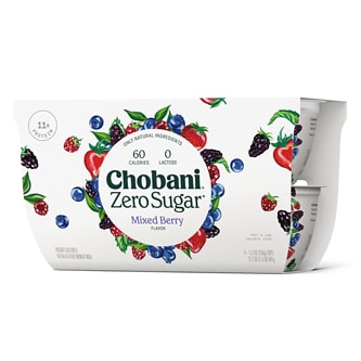 Chobani Zero Sugar Greek Yogurt, Mixed Berry