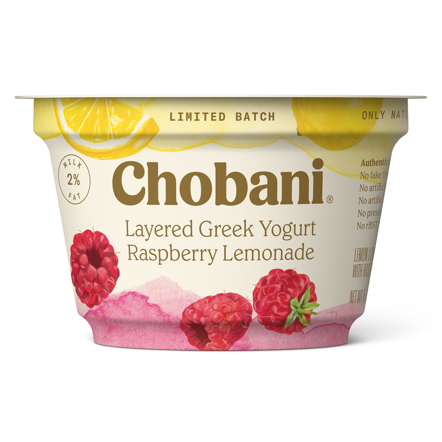 Chobani Layered Greek Yogurt, Raspberry Lemonade