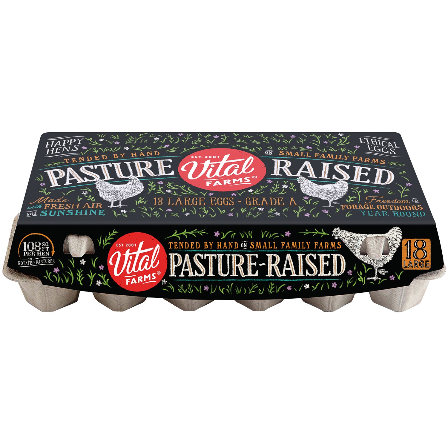 Vital Farms PastureRaised Large Eggs, 18ct FreshDirect