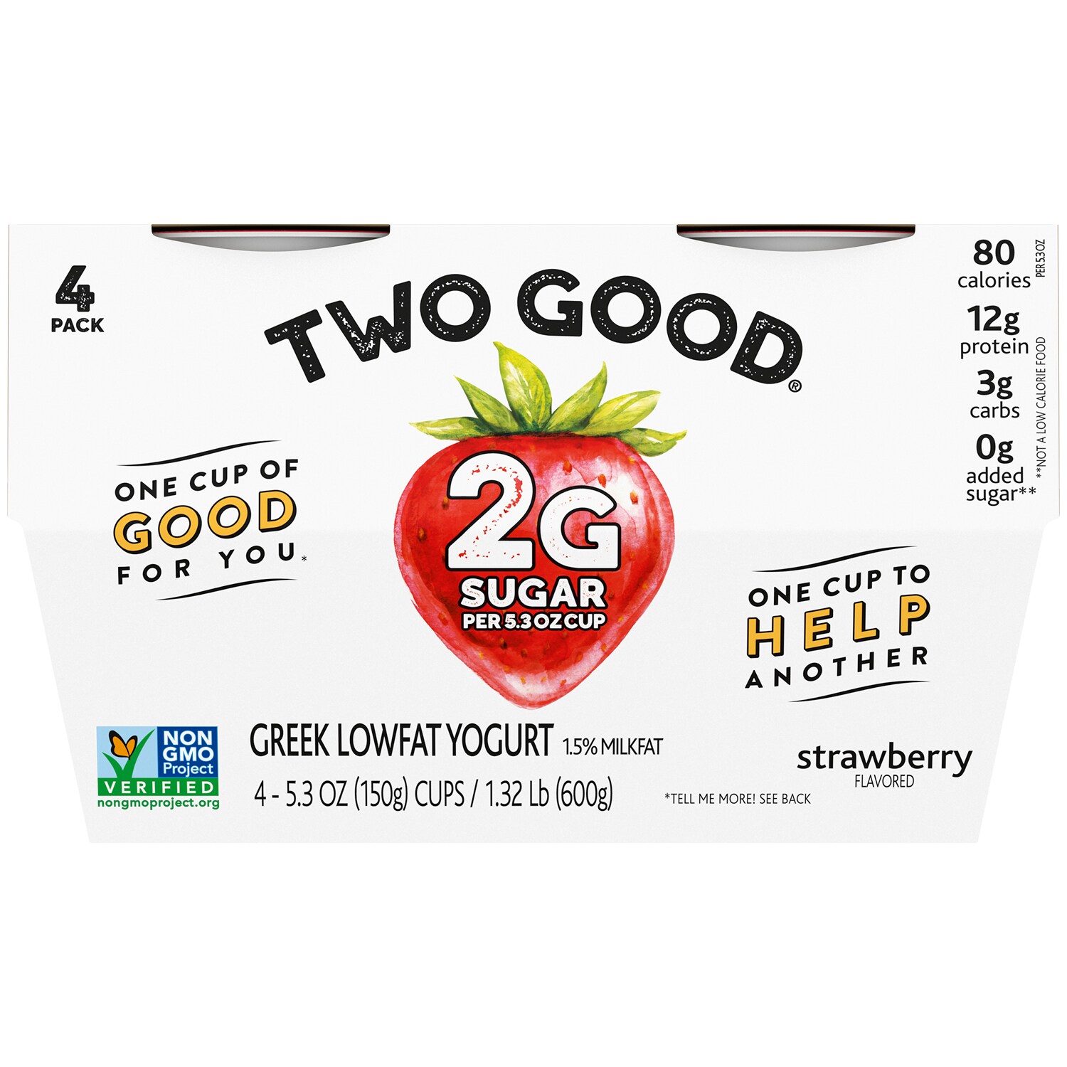 Two Good Lowfat Greek Yogurt, Strawberry