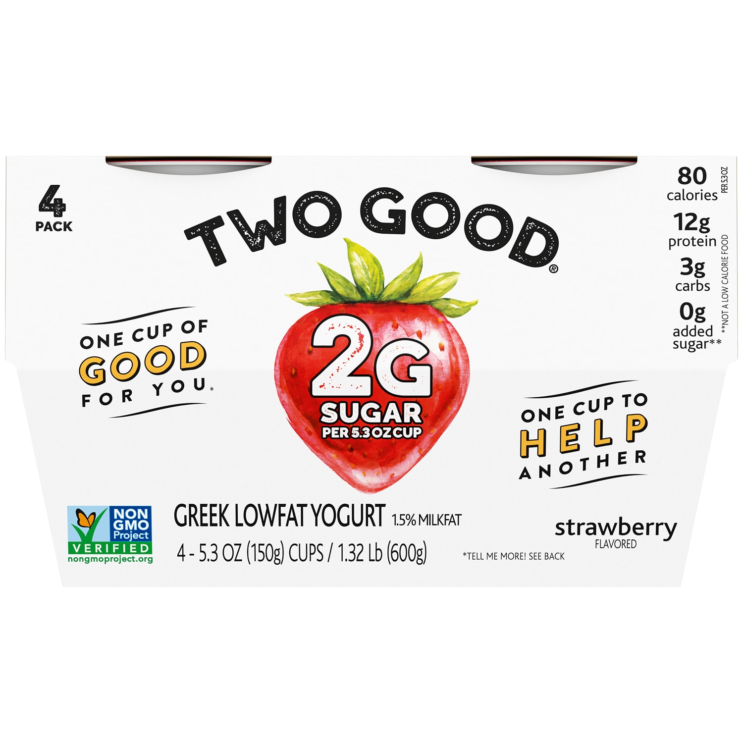 Two Good Lowfat Greek Yogurt, Strawberry