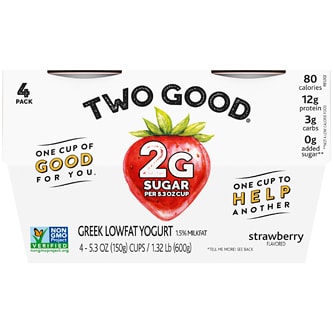 Two Good Lowfat Greek Yogurt, Strawberry