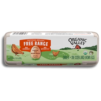 Organic Valley Free Range Large Brown Eggs, Dozen
