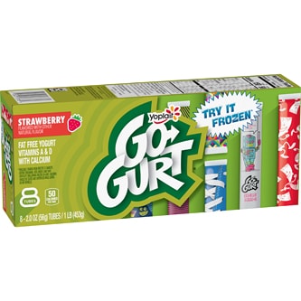 Yoplait Go-GURT Fat Free Yogurt Tubes, Strawberry