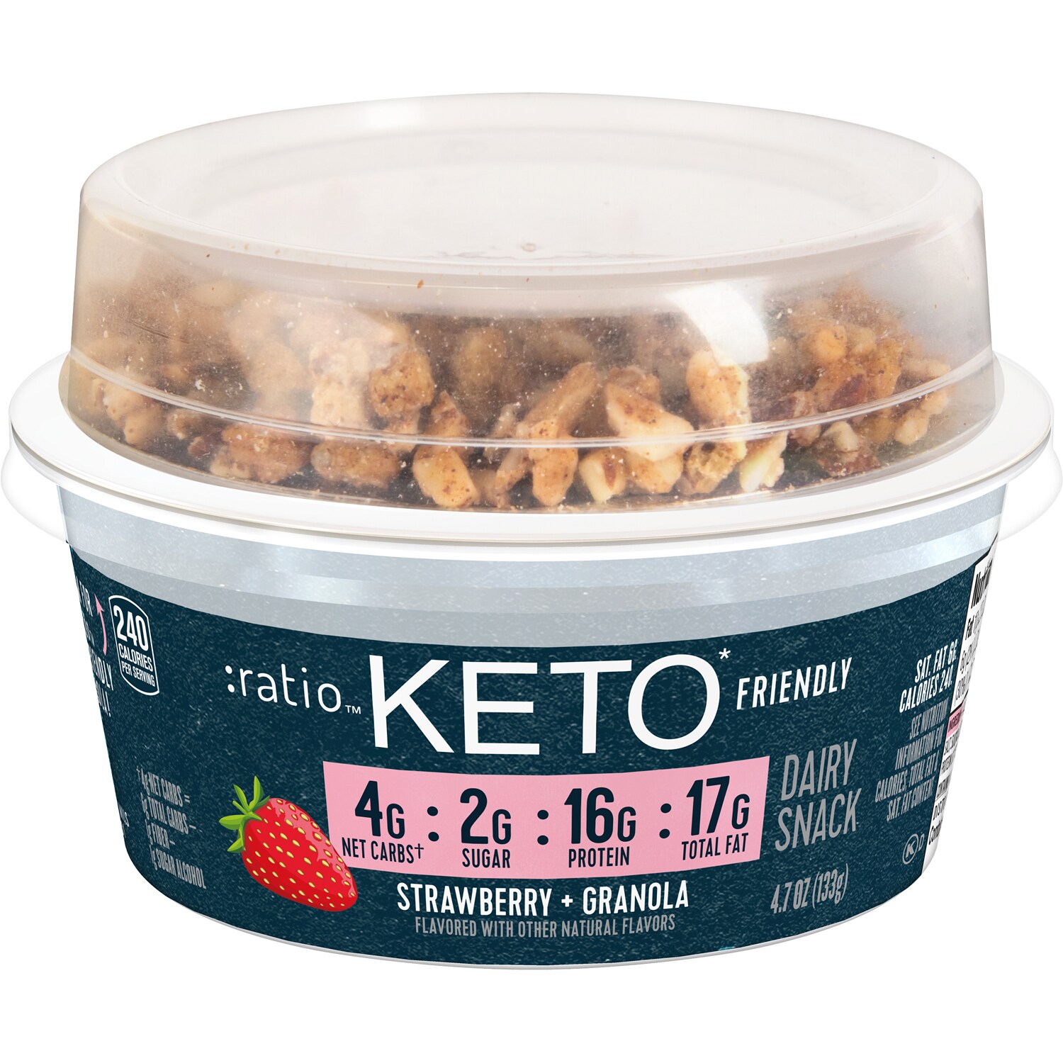 Ratio Keto Friendly Yogurt, Strawberry + Granola
