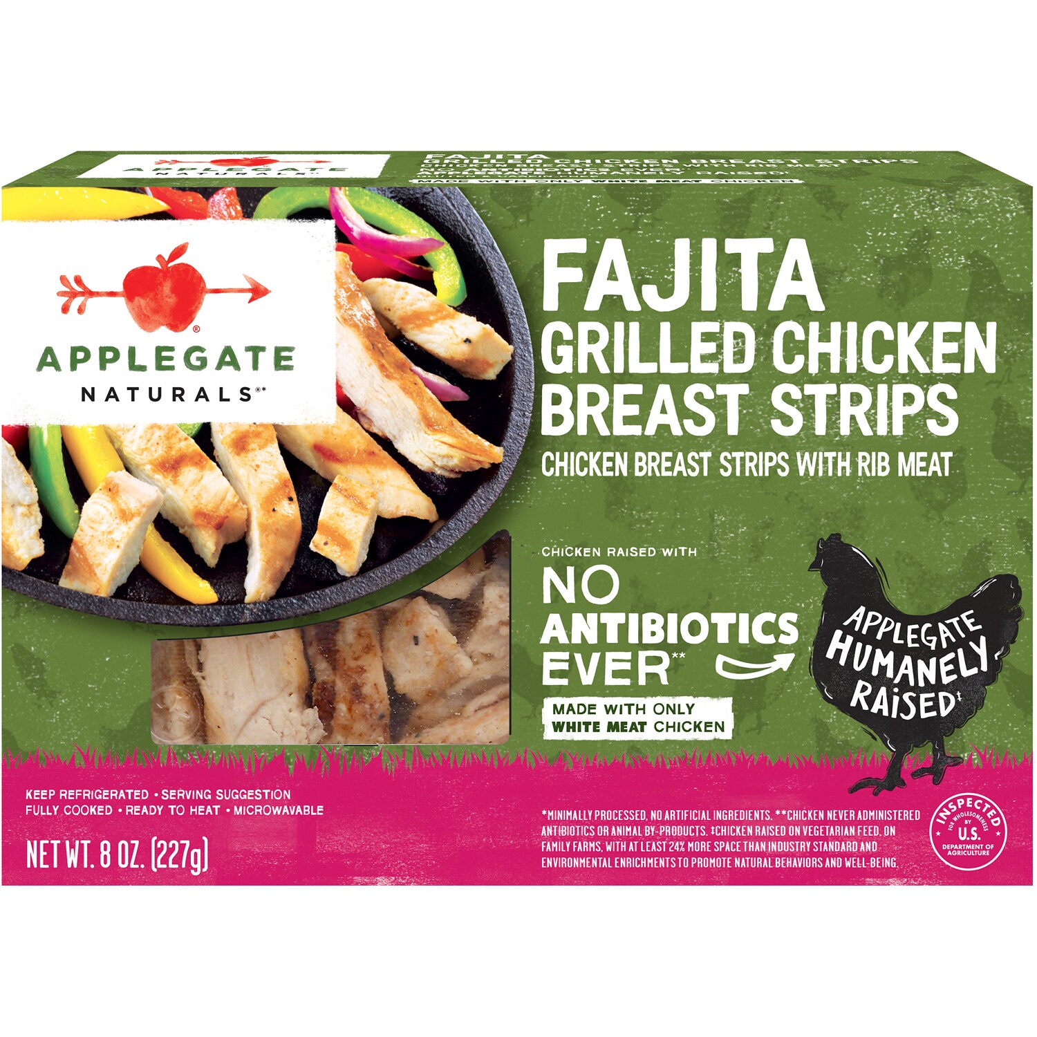 Applegate Naturals Grilled Chicken Breast Strips, Fajita