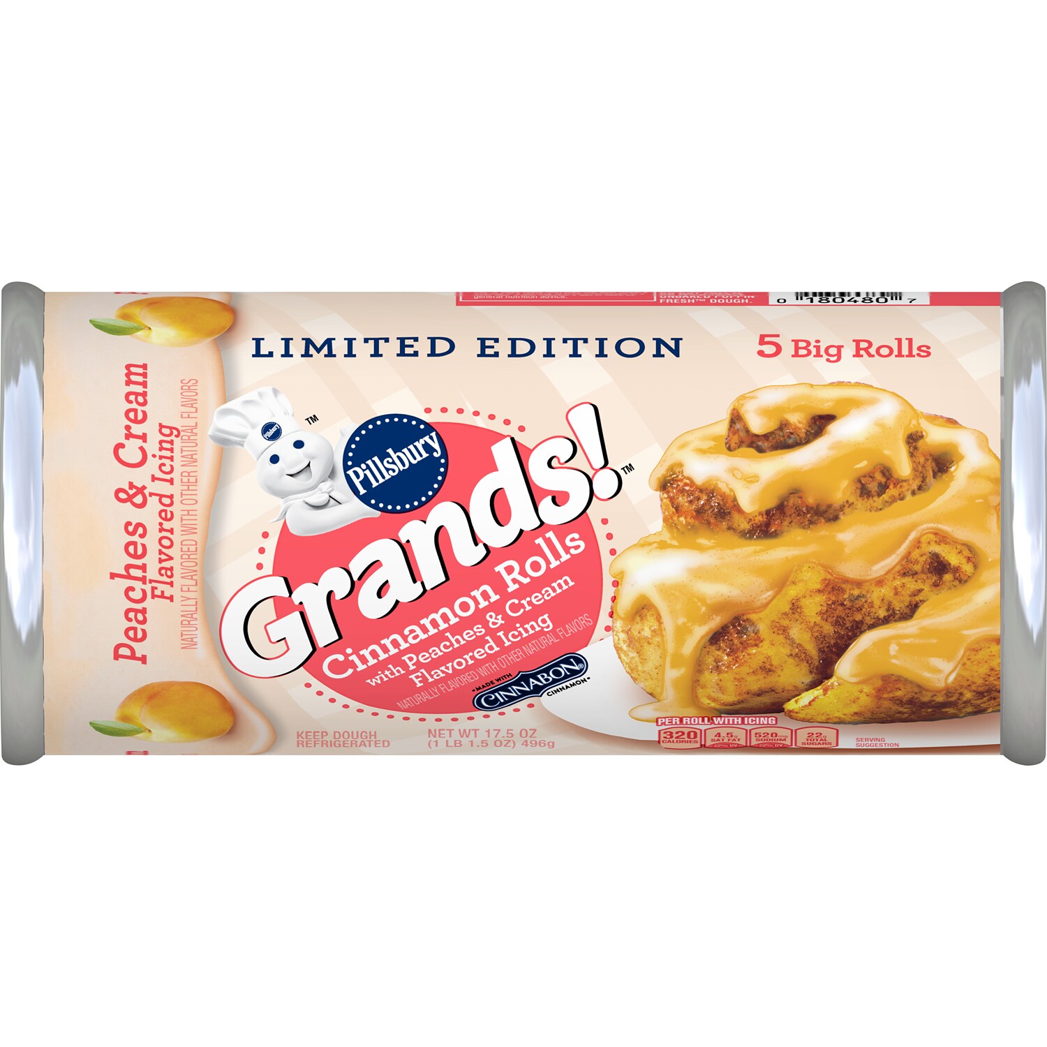 Pillsbury Grands! Cinnamon Rolls with Peaches & Cream Icing
