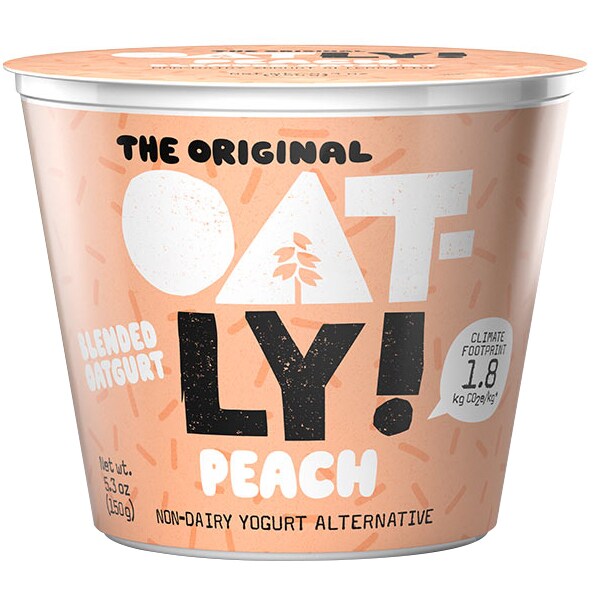 Oatly Oatgurt, Peach on the Bottom
