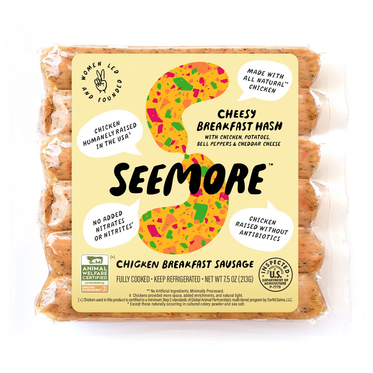 Seemore Meat & Veggie Sausage, Cheesy Breakfast Hash
