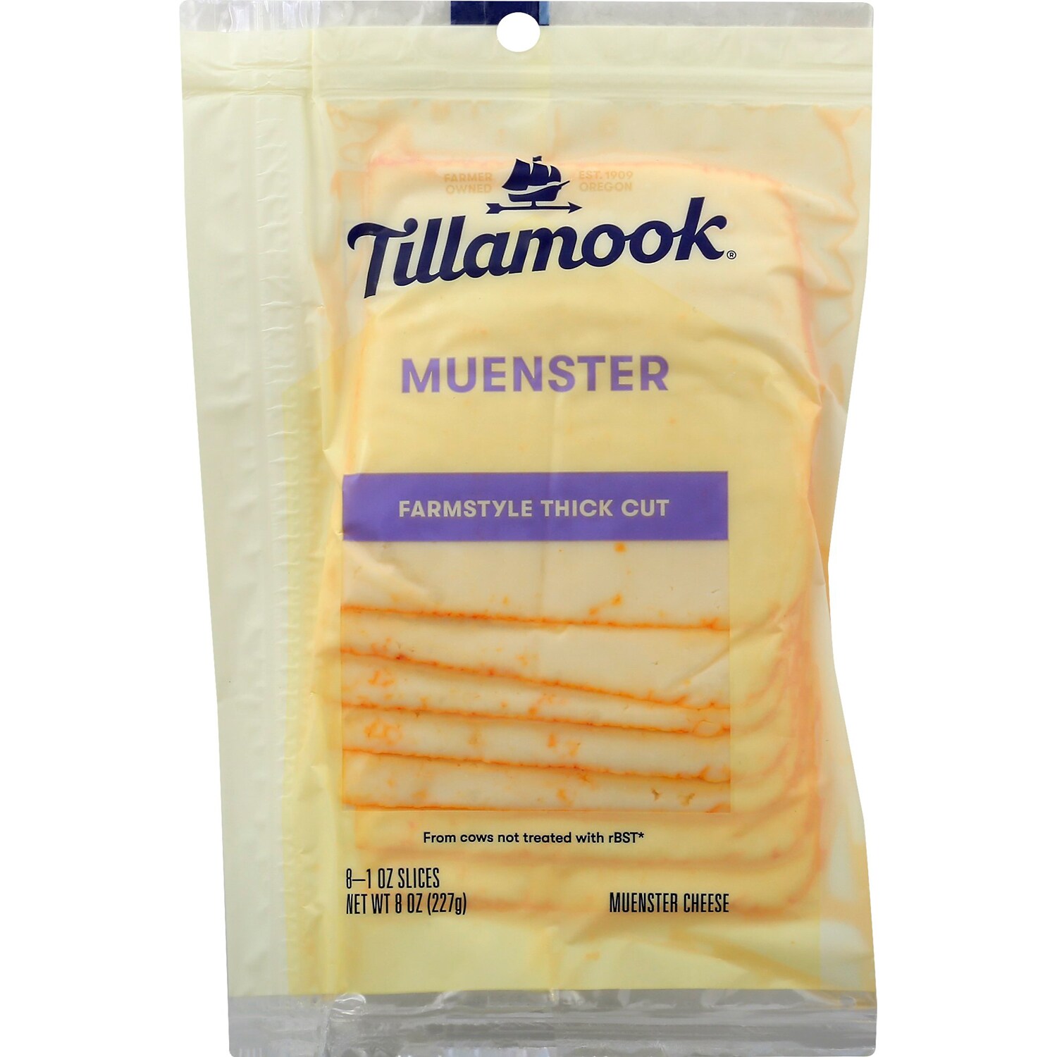 Tillamook Farmstyle Thick Cut Muenster Cheese Slices