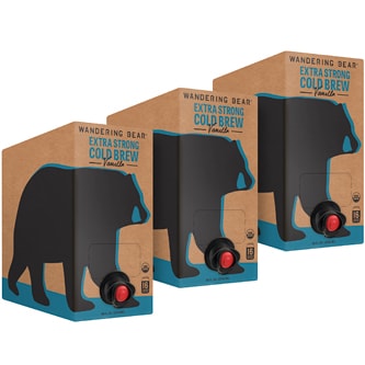 Wandering Bear Organic Cold Brew Coffee, Vanilla, Cartons