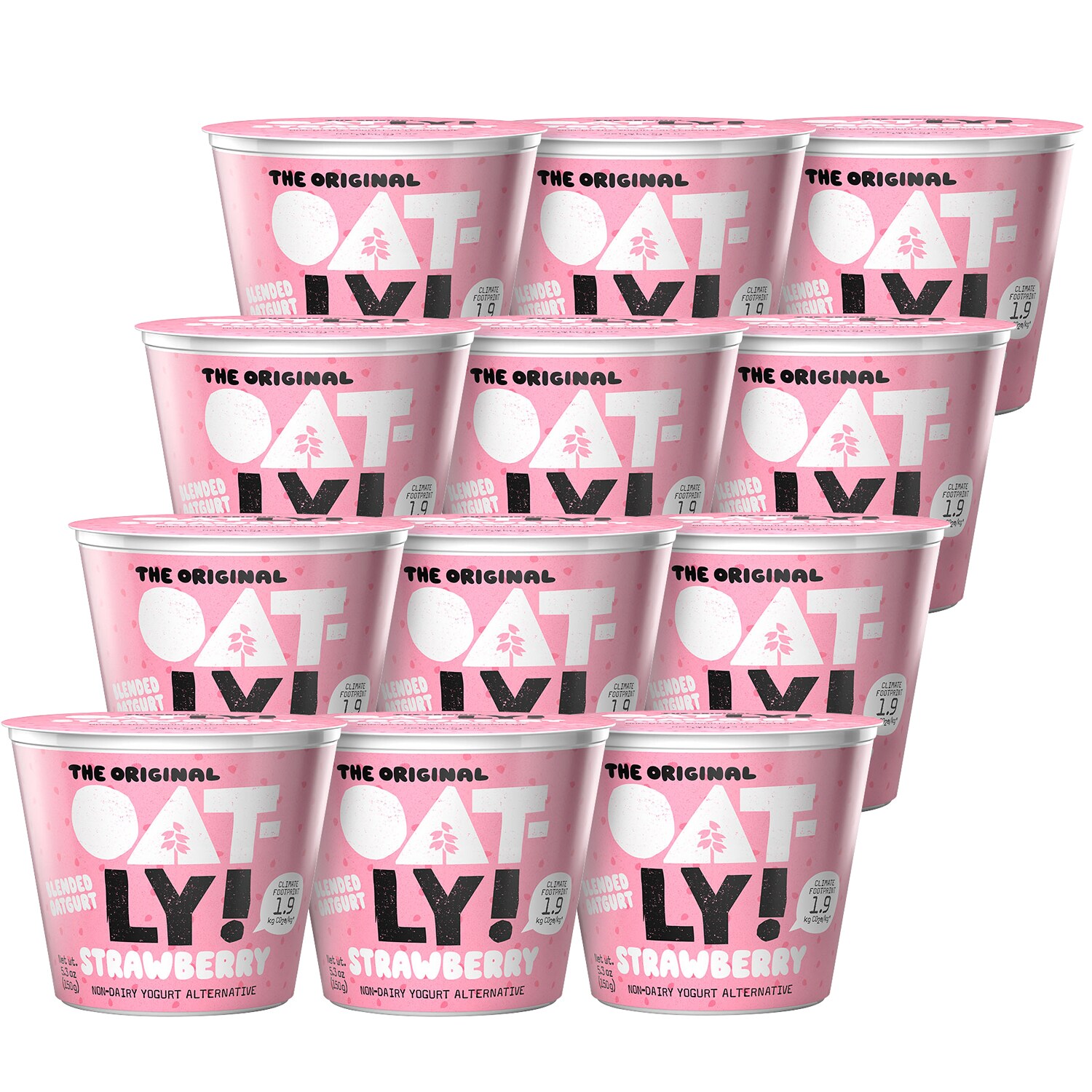 Oatly Oatgurt, Strawberry on the Bottom