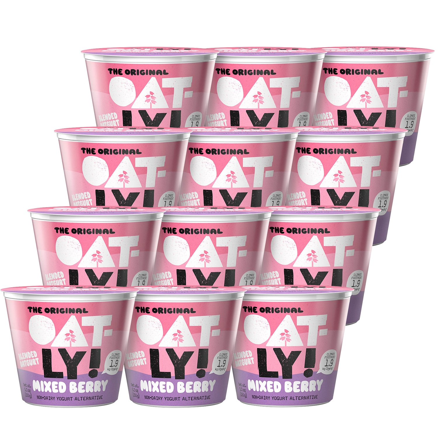 Oatly Oatgurt, Mixed Berry on the Bottom