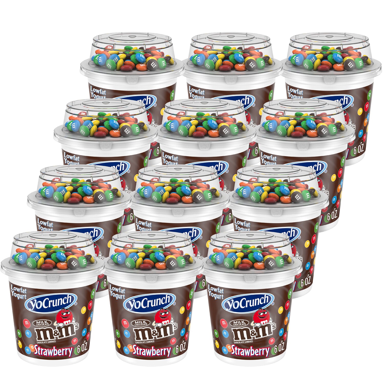 YoCrunch Lowfat Yogurt, Strawberry with M&M's