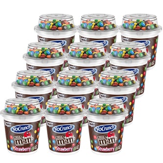 YoCrunch Lowfat Yogurt, Strawberry with M&M's