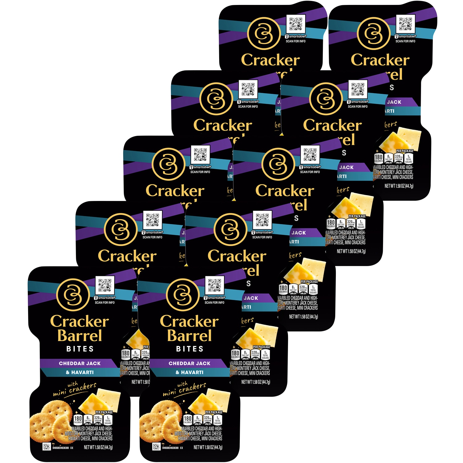 Cracker Barrel Bites, Cheddar Jack & Havarti with Mini Crackers