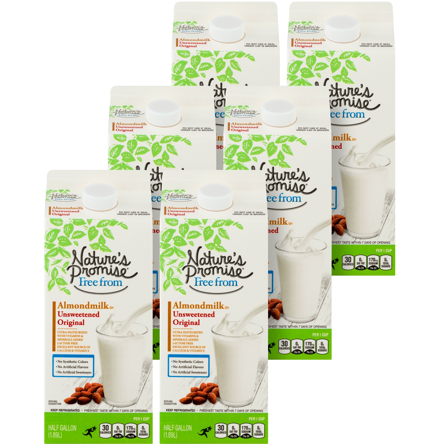 Nature's Promise Almondmilk, Unsweetened Original, Cartons