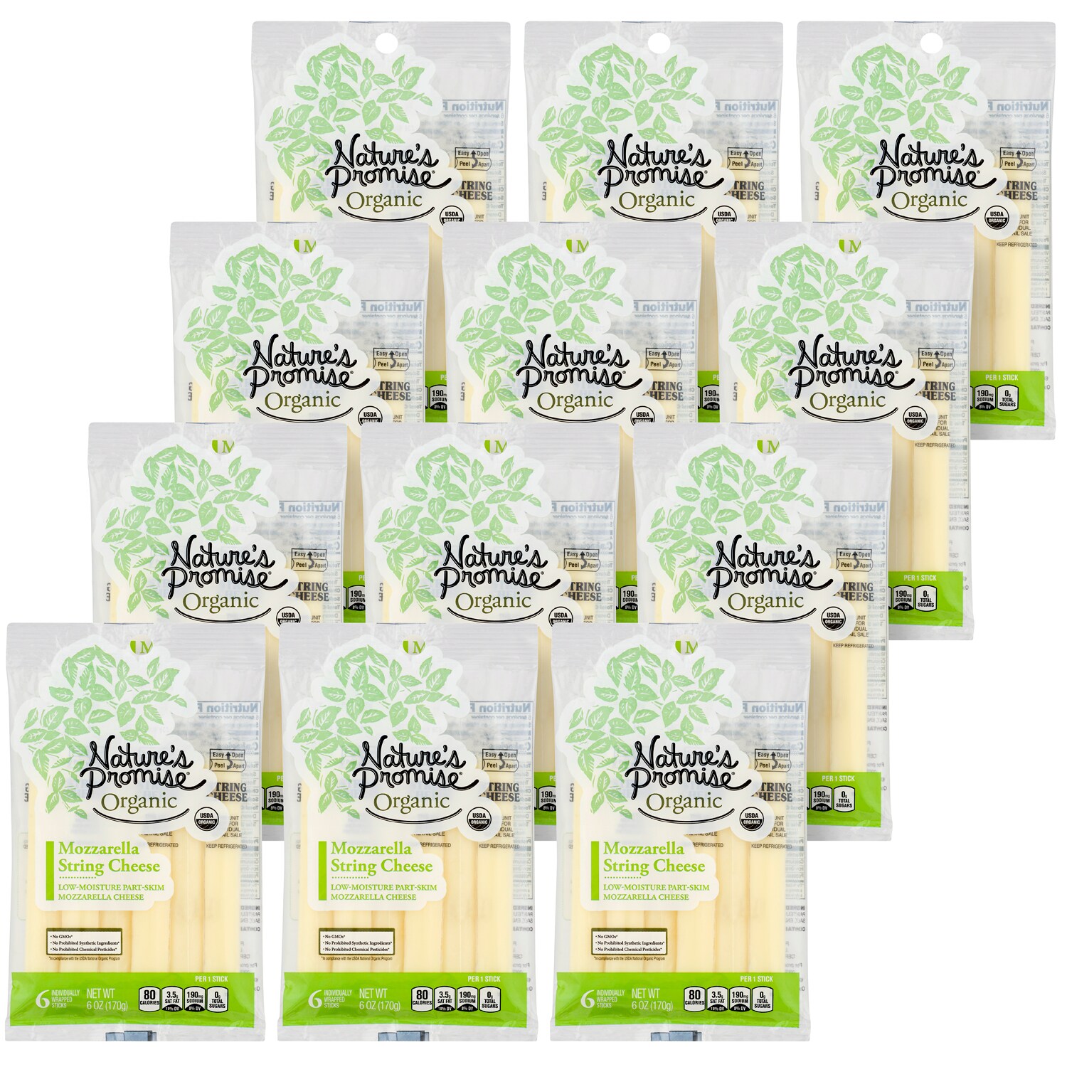 Nature's Promise Organic Mozzarella String Cheese