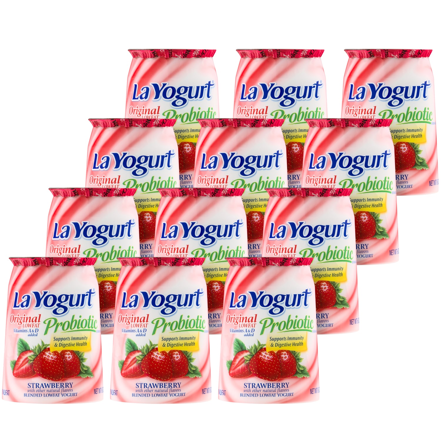 La Yogurt Probiotic Original Lowfat Yogurt, Strawberry