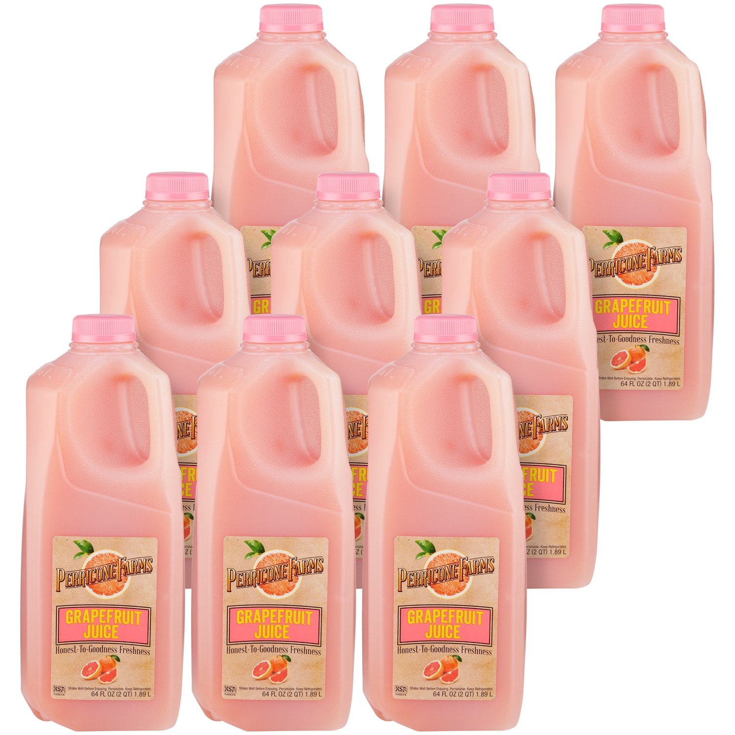 Perricone Farms Grapefruit Juice, Plastic Bottles