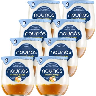 Nounos Creamery Greek Strained Yogurt, Coconut Mango