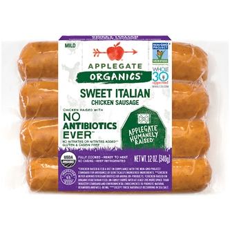 Applegate Organics Chicken Sausage, Sweet Italian
