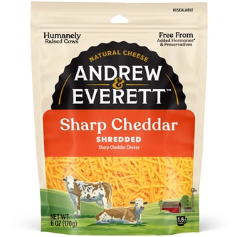 Andrew & Everett Shredded Sharp Cheddar Cheese