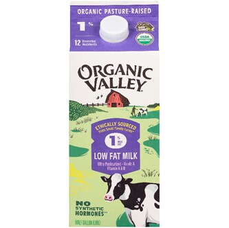 Organic Valley 1% Milk, Carton