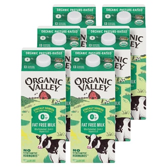 Organic Valley Nonfat Milk, Cartons