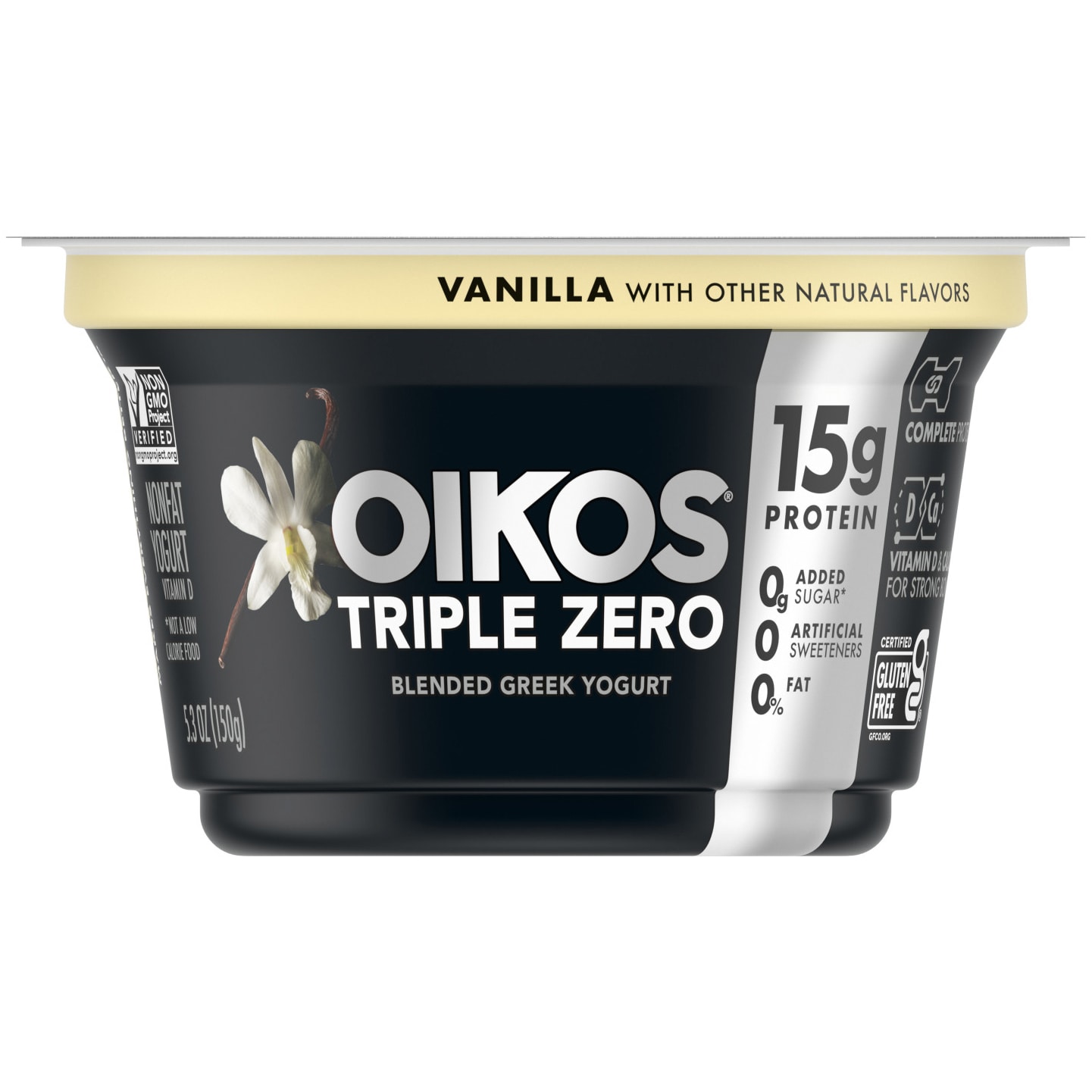 Oikos Triple Zero Greek Nonfat Yogurt, Vanilla