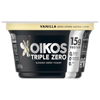 Oikos Triple Zero Greek Nonfat Yogurt, Vanilla