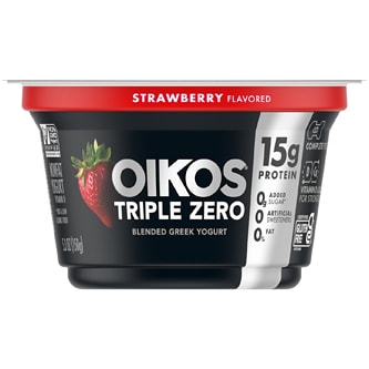 Oikos Triple Zero Greek Nonfat Yogurt, Strawberry