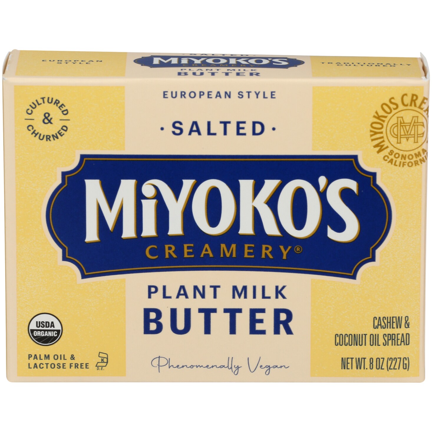 Miyoko's European Style Plant Milk Butter, Salted