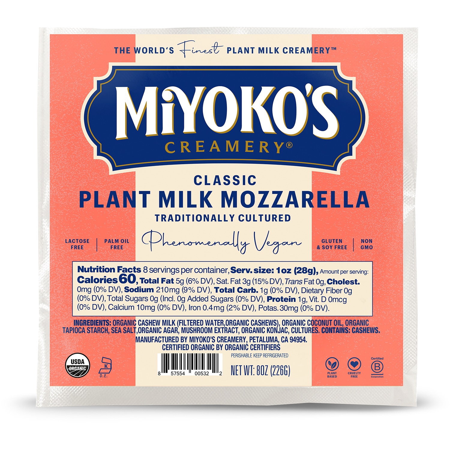 Miyoko's Classic Plant Milk Mozzarella