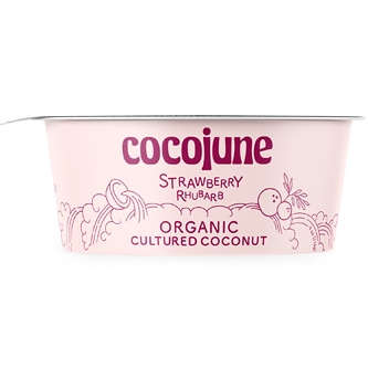 Cocojune Organic Cultured Coconut Yogurt, Strawberry Rhubarb