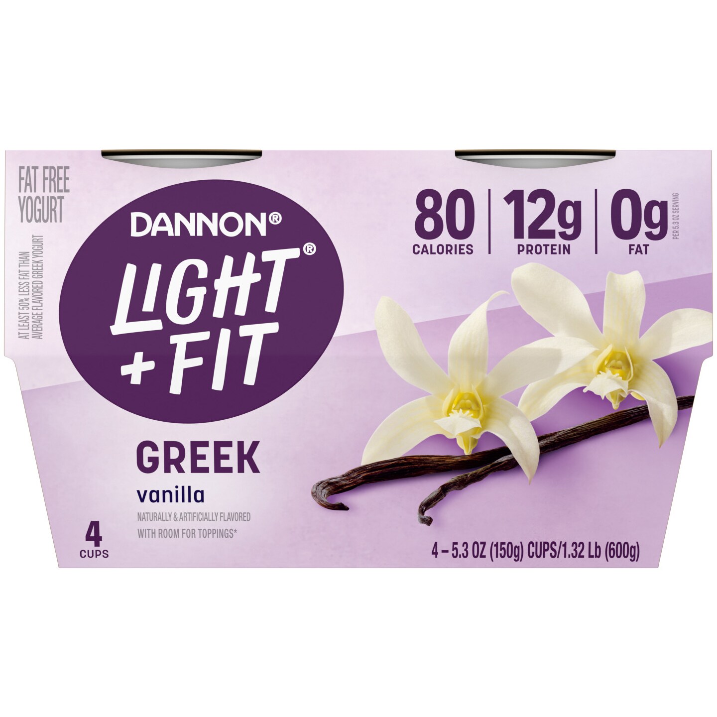Dannon Light & Fit Fat Free Greek Yogurt, Vanilla