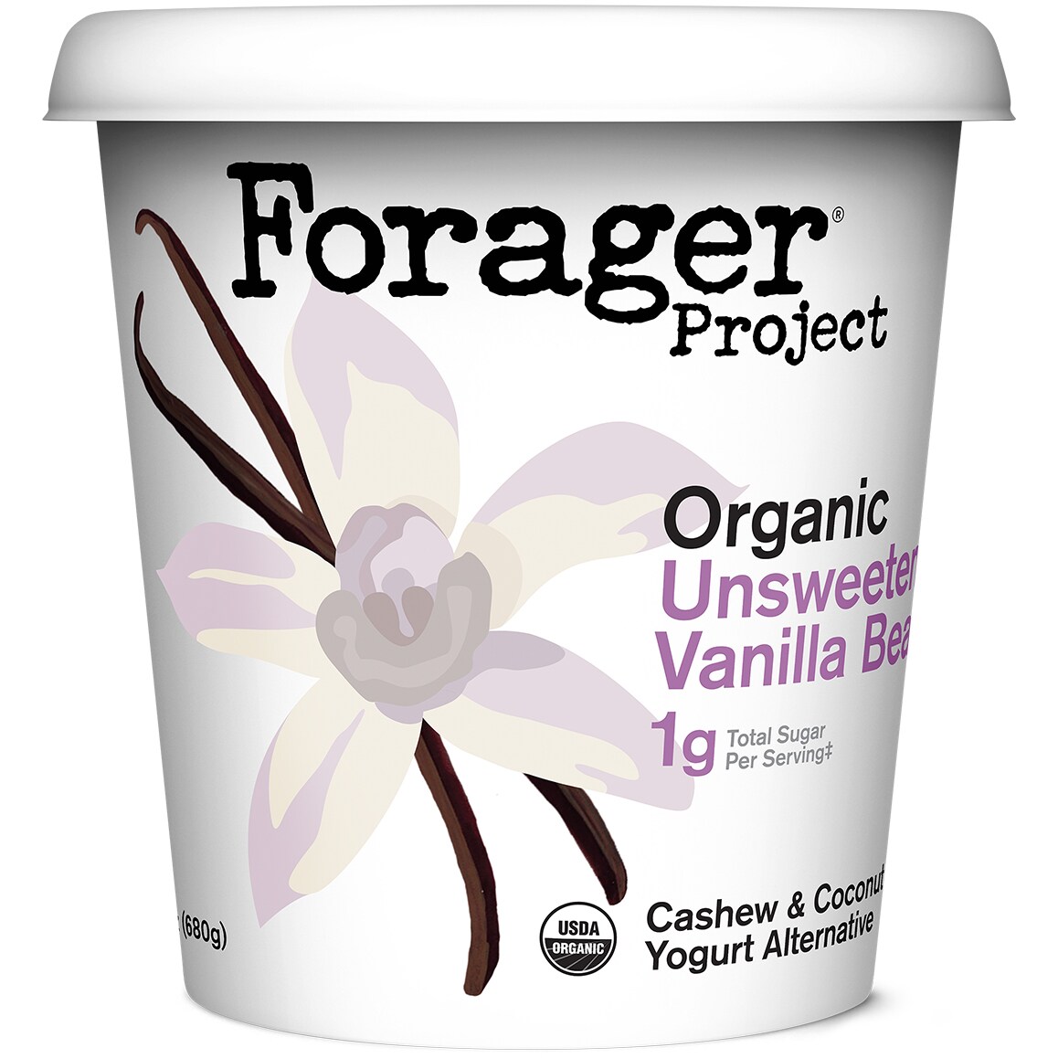 Forager Organic Dairy-Free Cashewmilk Yogurt Alternative, Unsweetened Vanilla Bean