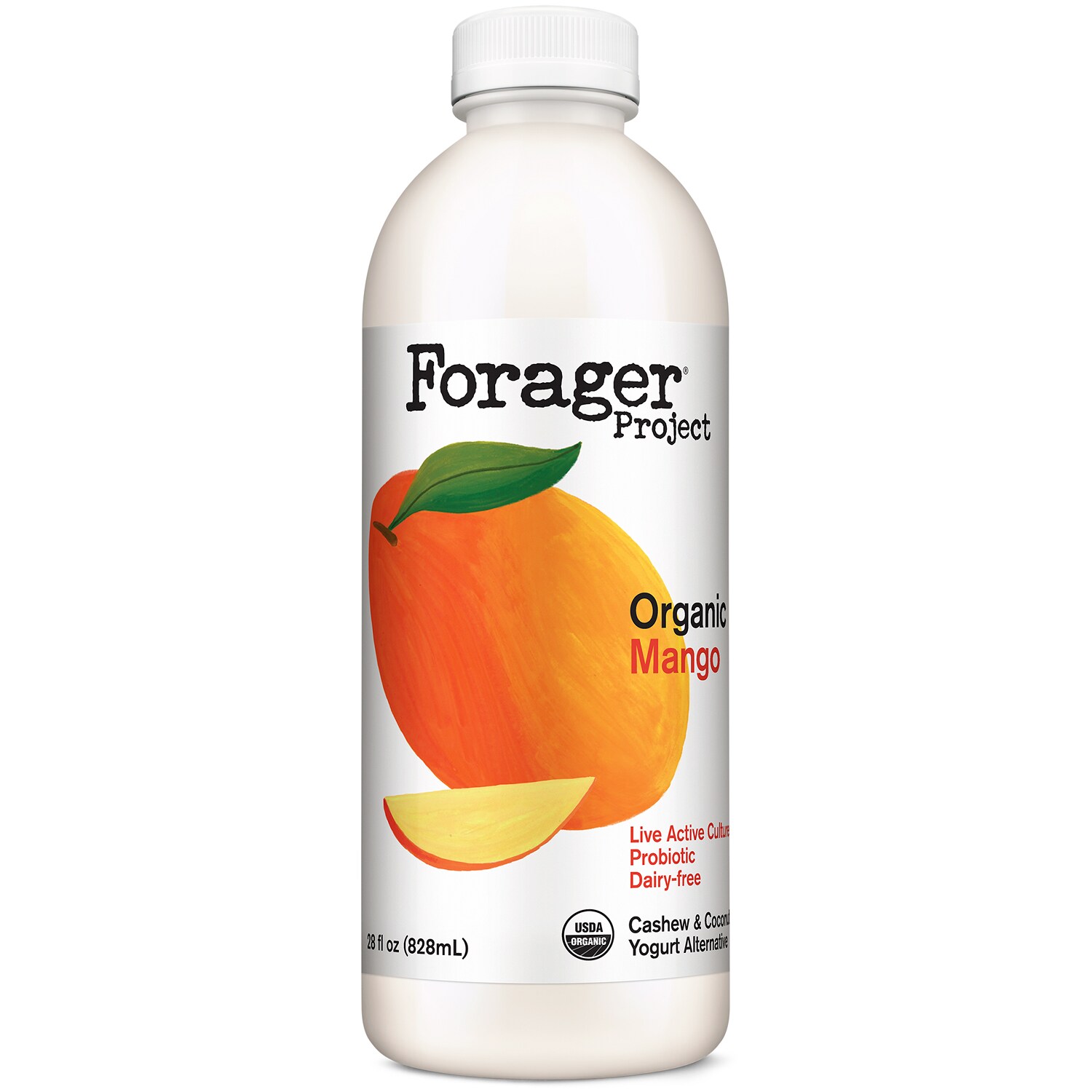 Forager Organic Dairy-Free Cashewmilk Yogurt Drink Alternative, Mango