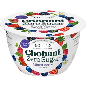 Chobani Zero Sugar Greek Yogurt, Mixed Berry