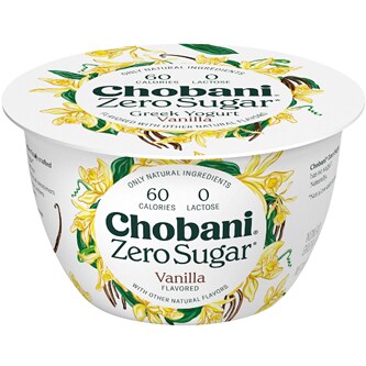 Chobani Zero Sugar Greek Yogurt, Vanilla