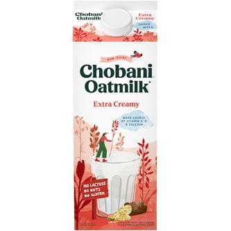 Chobani Oatmilk, Extra Creamy Plain, Carton